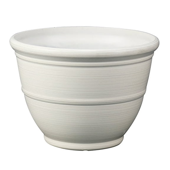 Mainstays Ferenza 14英寸圆形花盆 白色